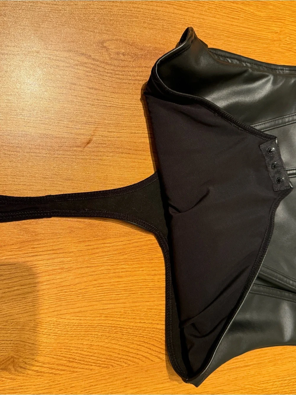 Popilush faux leather  body suit